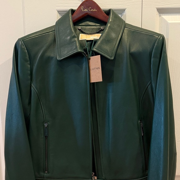 Michael Kors Dark Emerald Leather Jacket..nwt .. size L
Vintage leather .. - Picture 1 of 9